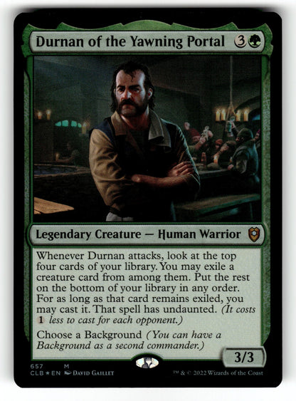 Durnan of the Yawning Portal – 657 CLB: Commander Legends: Battle for Baldur's Gate M Foil NM