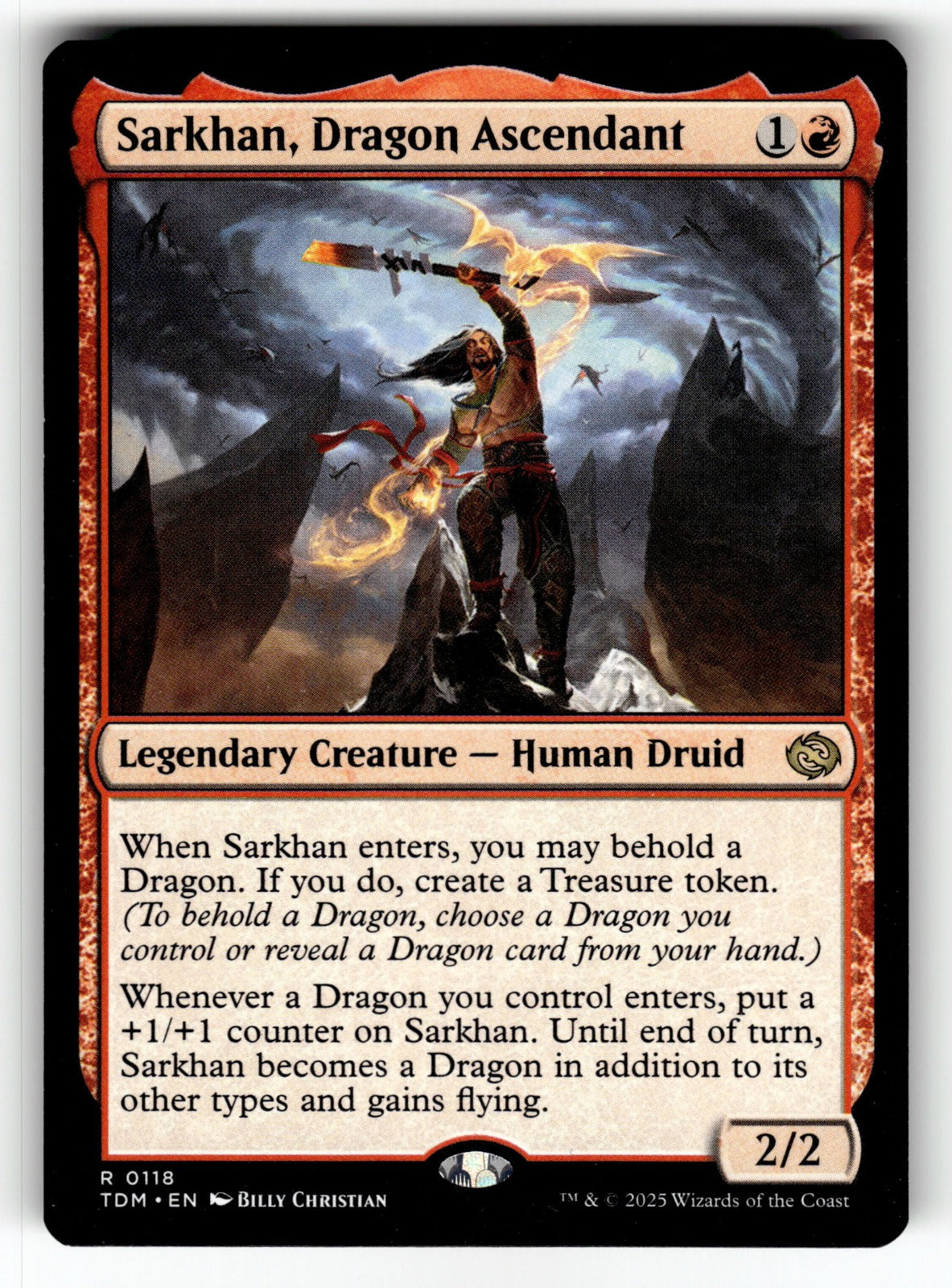Sarkhan, Dragon Ascendant – 118 TDM: Tarkir: Dragonstorm R NM