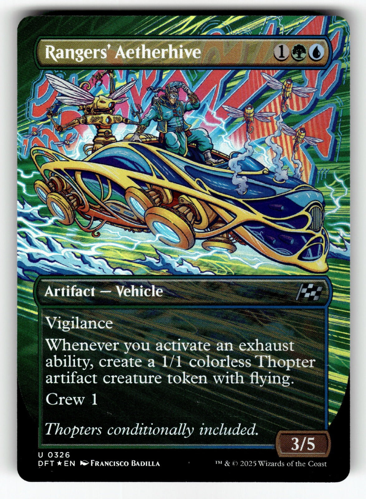 Rangers' Aetherhive (Borderless) – 326 DFT: Aetherdrift U Foil NM