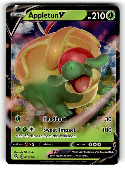 Appletun V - 026/264 SWSH08: SWSH08: Fusion Strike Ultra Rare Holo NM