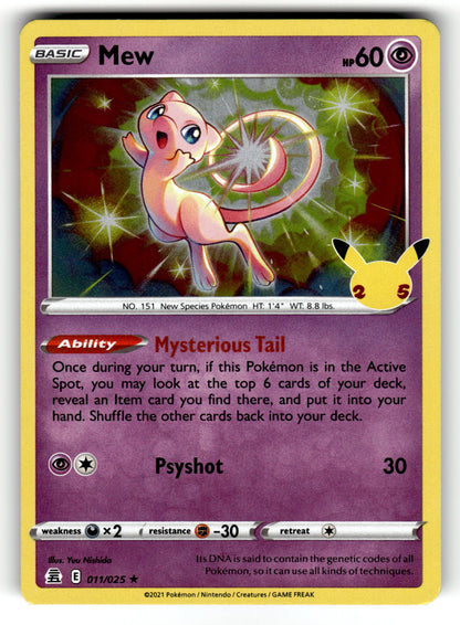 Mew – 011/025 CLB: Celebrations Holo Rare Holo NM