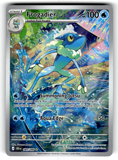 Frogadier – 089/086 CRI: ME04: Chaos Rising Illustration Rare Holo NM