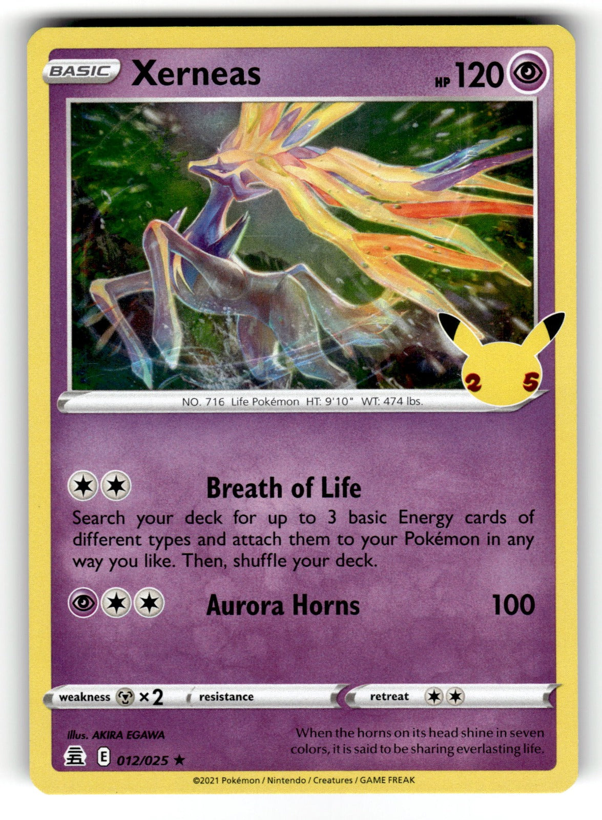 Xerneas – 012/025 CLB: Celebrations Holo Rare LP