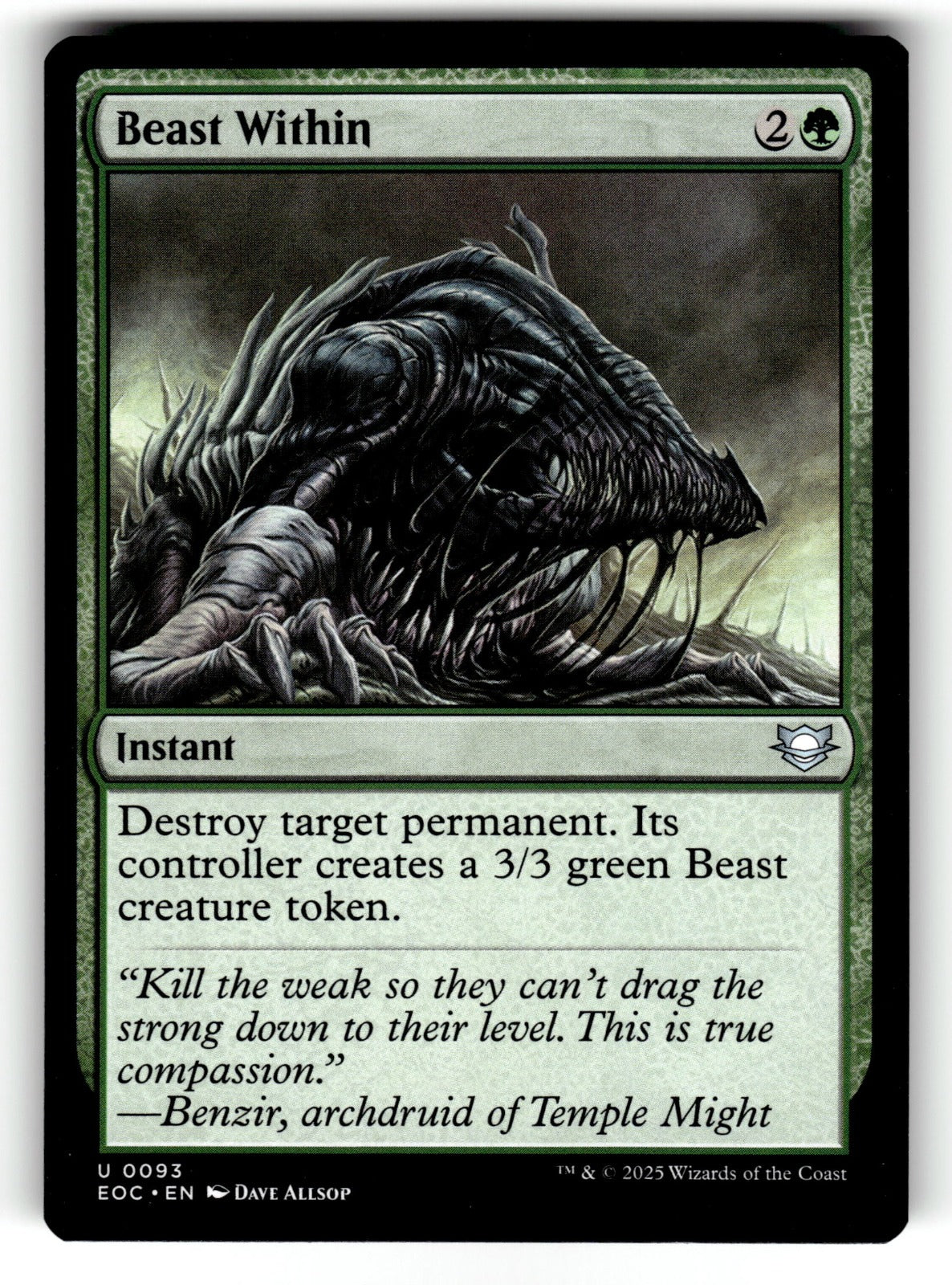 Beast Within – 93 EOC: Commander: Edge of Eternities U NM