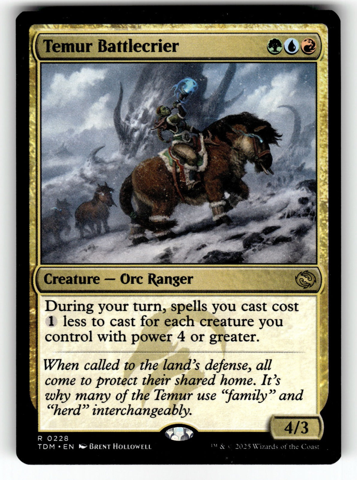 Temur Battlecrier – 228 TDM: Tarkir: Dragonstorm R NM