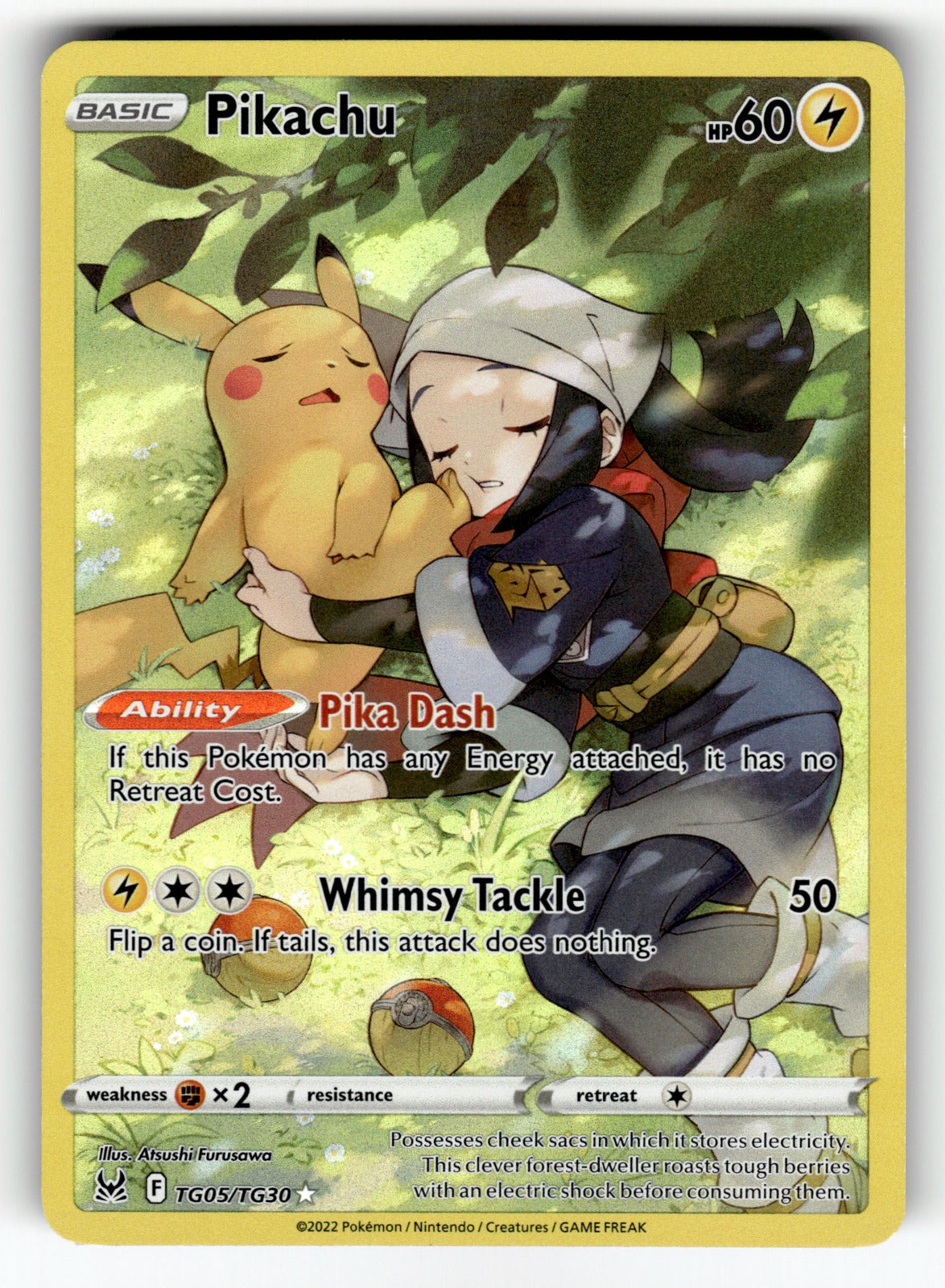 Pikachu – TG05/TG30 SWSH11: TG: SWSH11: Lost Origin Trainer Gallery Ultra Rare HoloNM