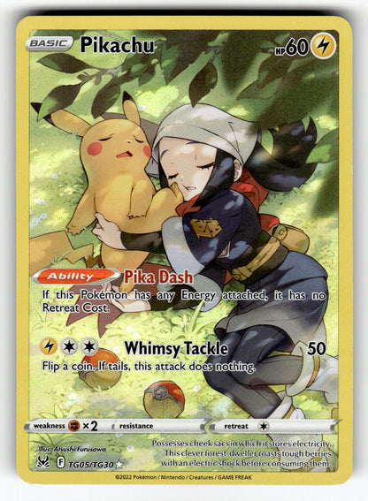 Pikachu – TG05/TG30 SWSH11: TG: SWSH11: Lost Origin Trainer Gallery Ultra Rare HoloNM