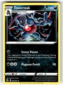 Toxicroak – 166/264 SWSH08: SWSH08: Fusion Strike Rare NM