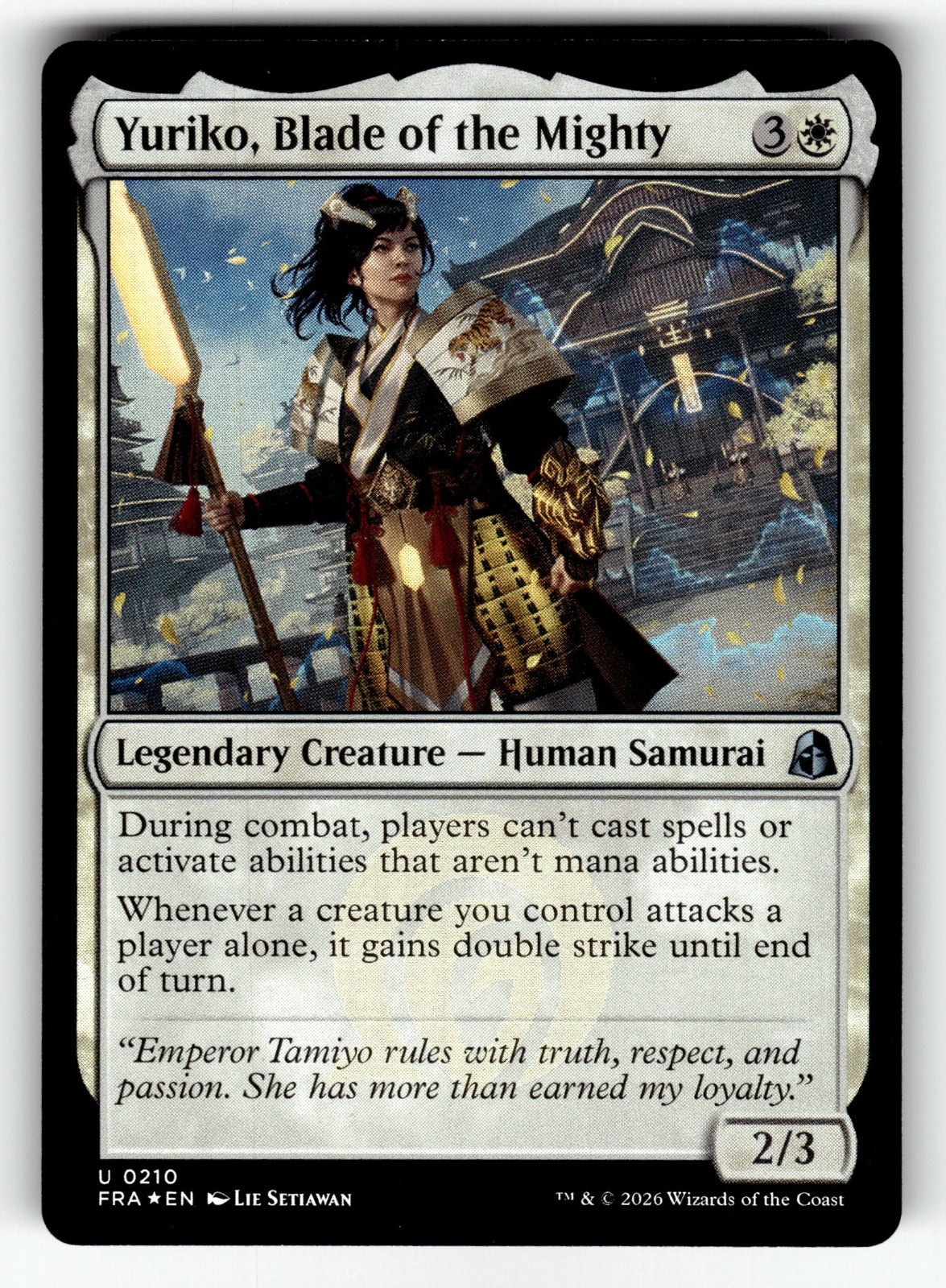 Yuriko, Blade of the Mighty – 210 FRA: Reality Fracture U Foil NM