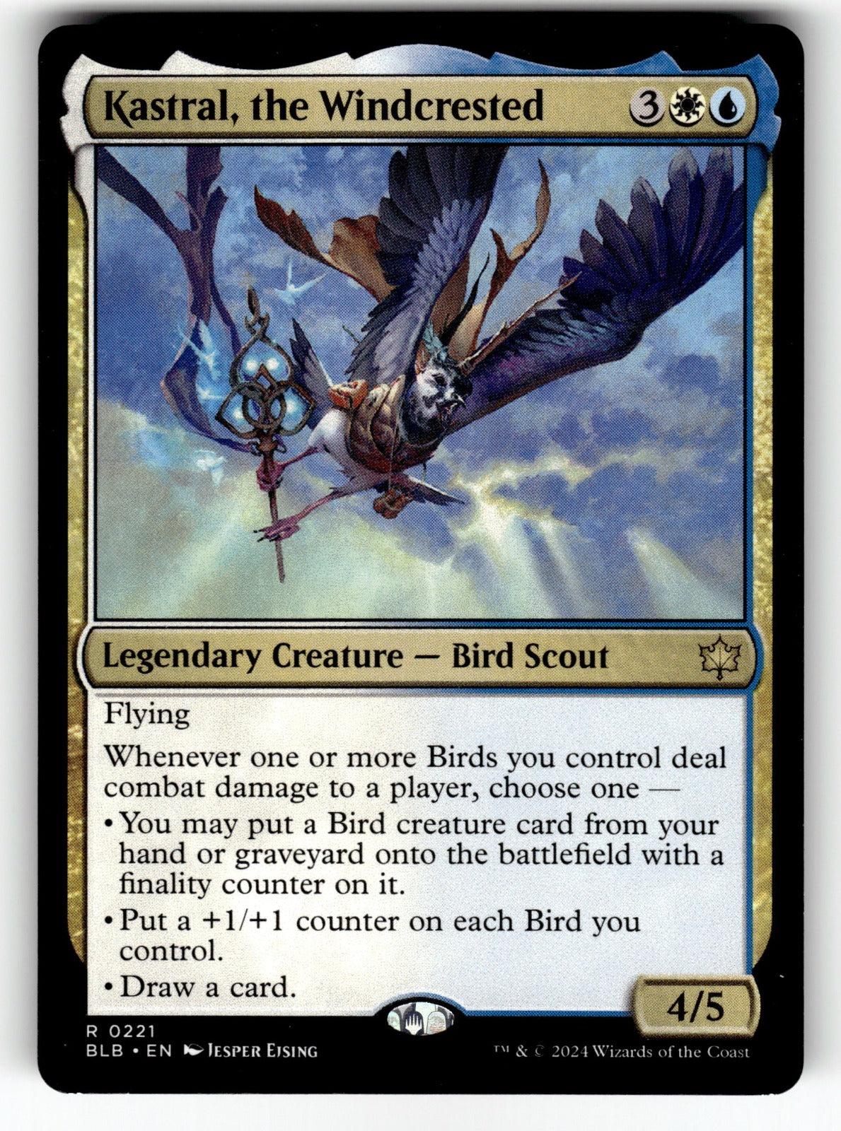 Kastral, the Windcrested – 221 BLB: Bloomburrow R NM