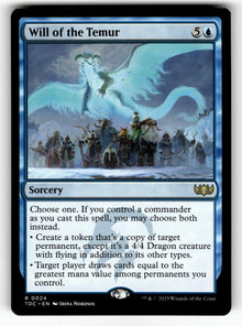 Will of the Temur – 24 TDC: Commander: Tarkir: Dragonstorm R NM