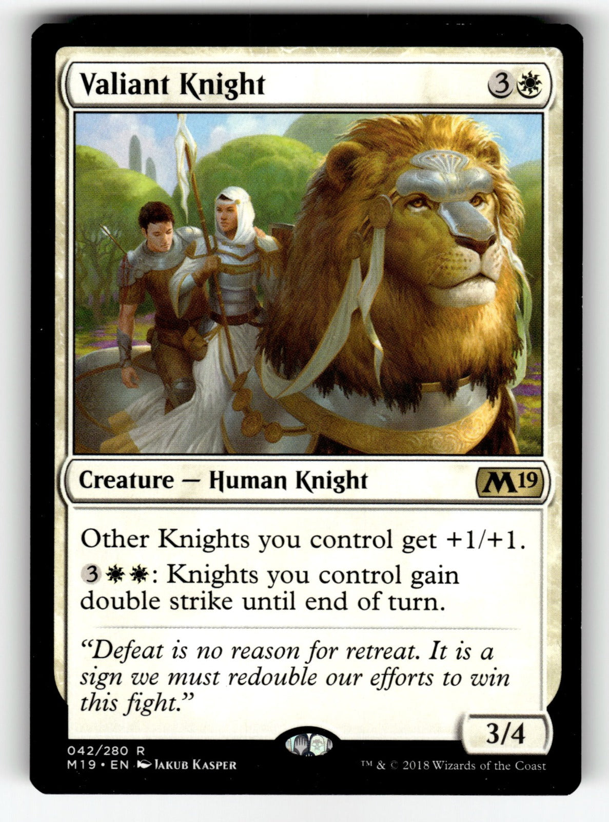 Valiant Knight – 42 M19: Core Set 2019 R NM
