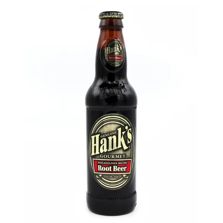 Hank's Root Beer Soda, 12oz Glass Bottle