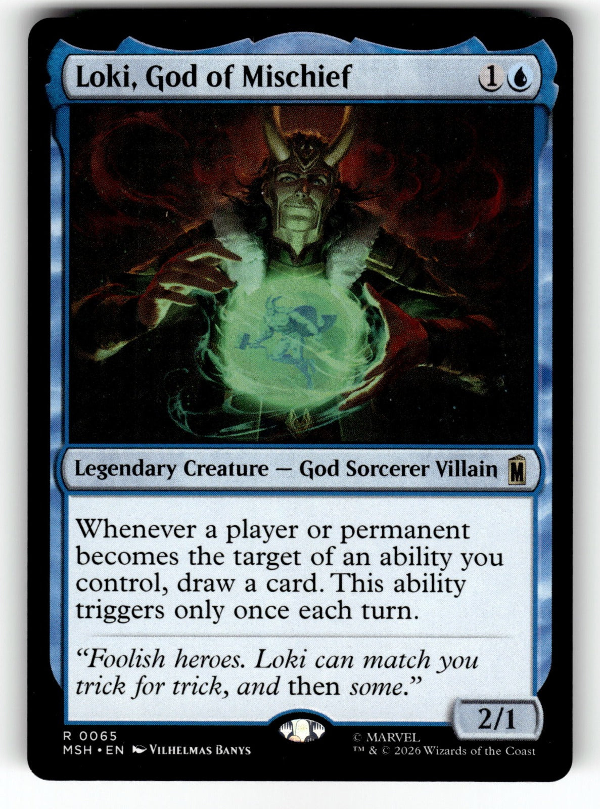 Loki, God of Mischief – 65 MSH: Marvel Super Heroes R NM