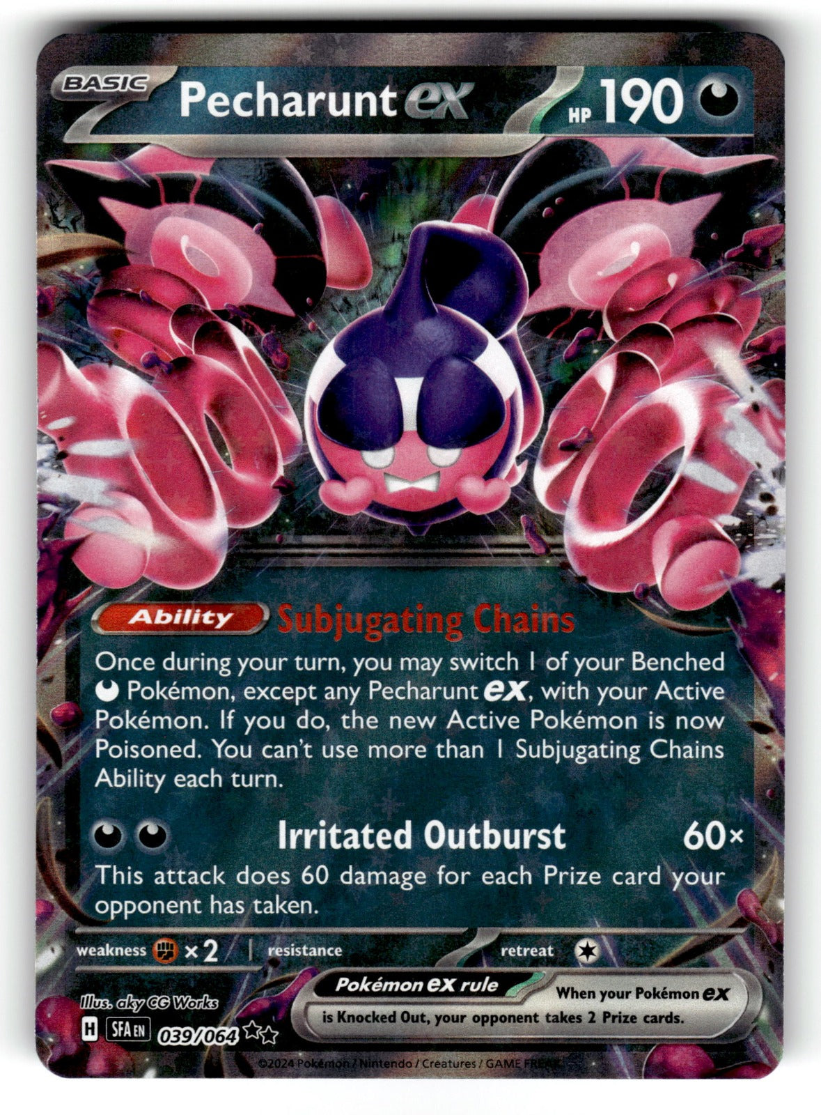 Pecharunt ex - – 039/064 SFA: SV: Shrouded Fable Double Rare Holo NM