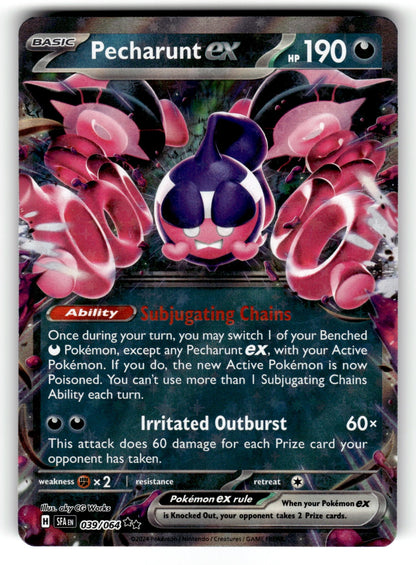 Pecharunt ex - – 039/064 SFA: SV: Shrouded Fable Double Rare Holo NM