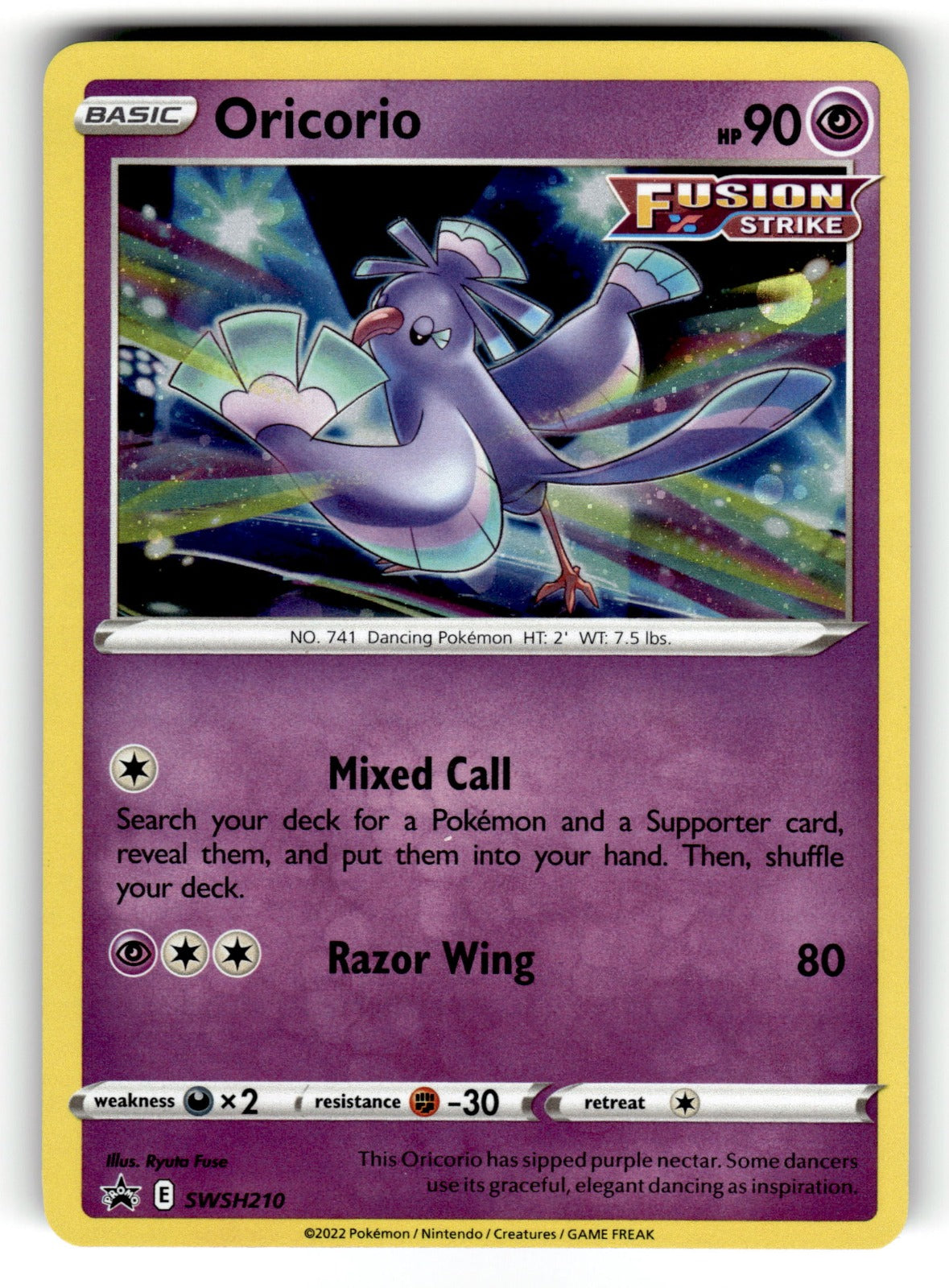 Oricorio – SWSH210 SWSD: SWSH: Sword & Shield Promo Cards Promo Holo LP