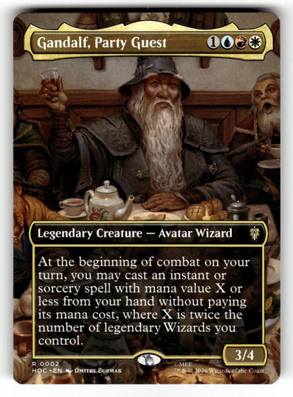 Gandalf, Party Guest (Borderless) – 2 HOC: The Hobbit: Eternal-Legal R NM