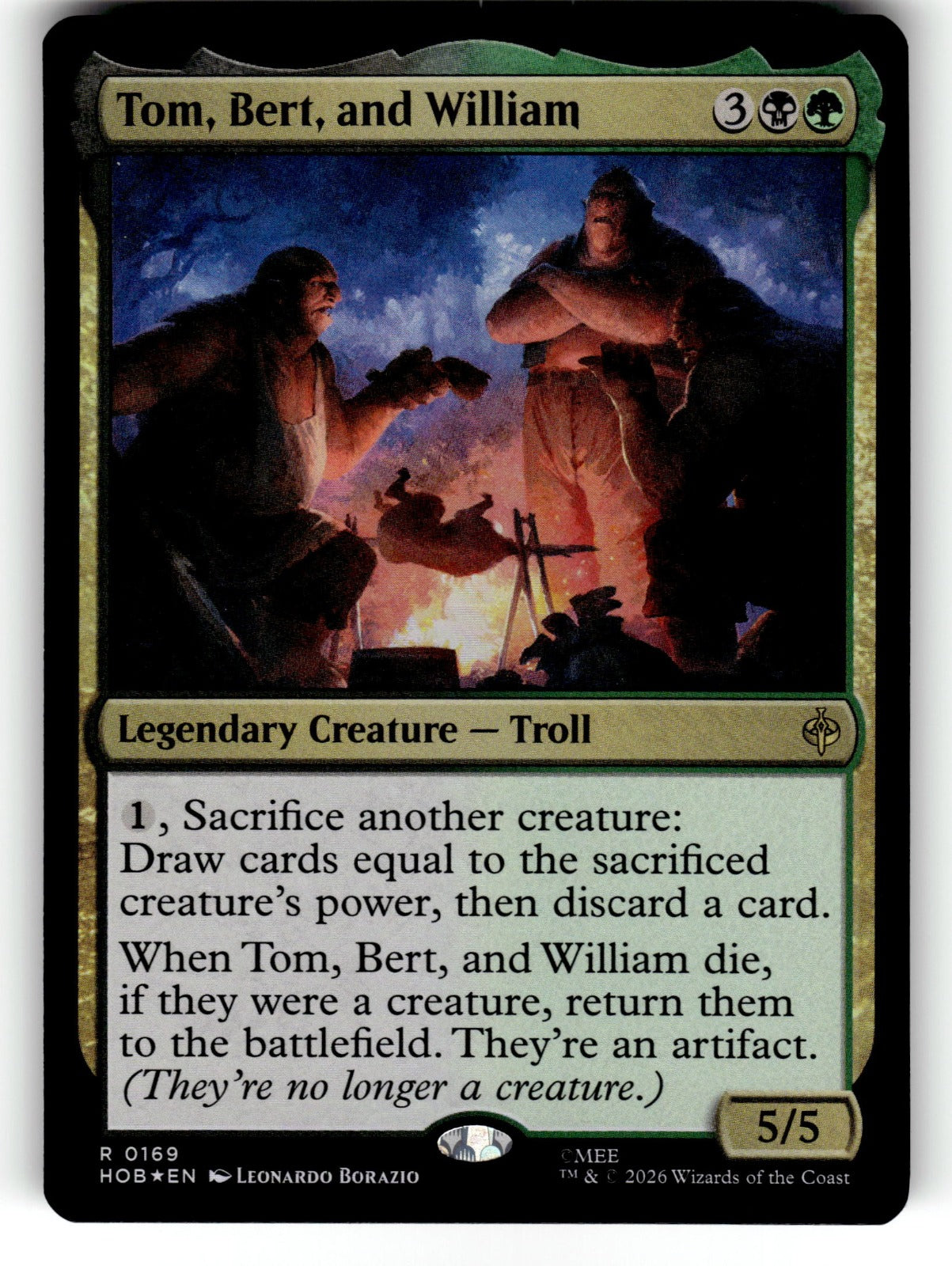 Tom, Bert, and William – 169 HOB: The Hobbit R Foil NM