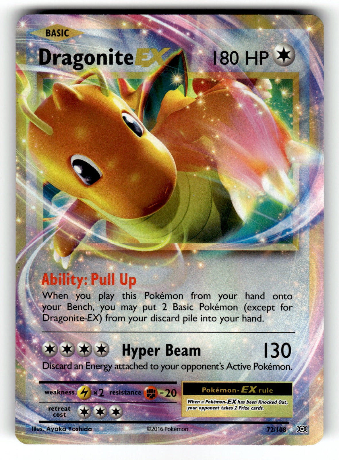 Dragonite EX – 72/108 EVO: XY - Evolutions Ultra Rare HoloNM