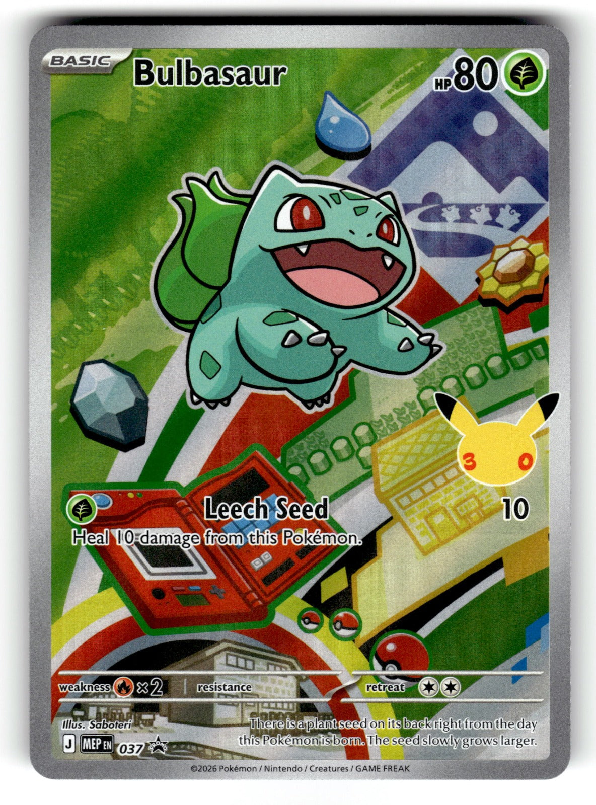 Bulbasaur – 037 MEP: ME: Mega Evolution Promo Promo Holo NM