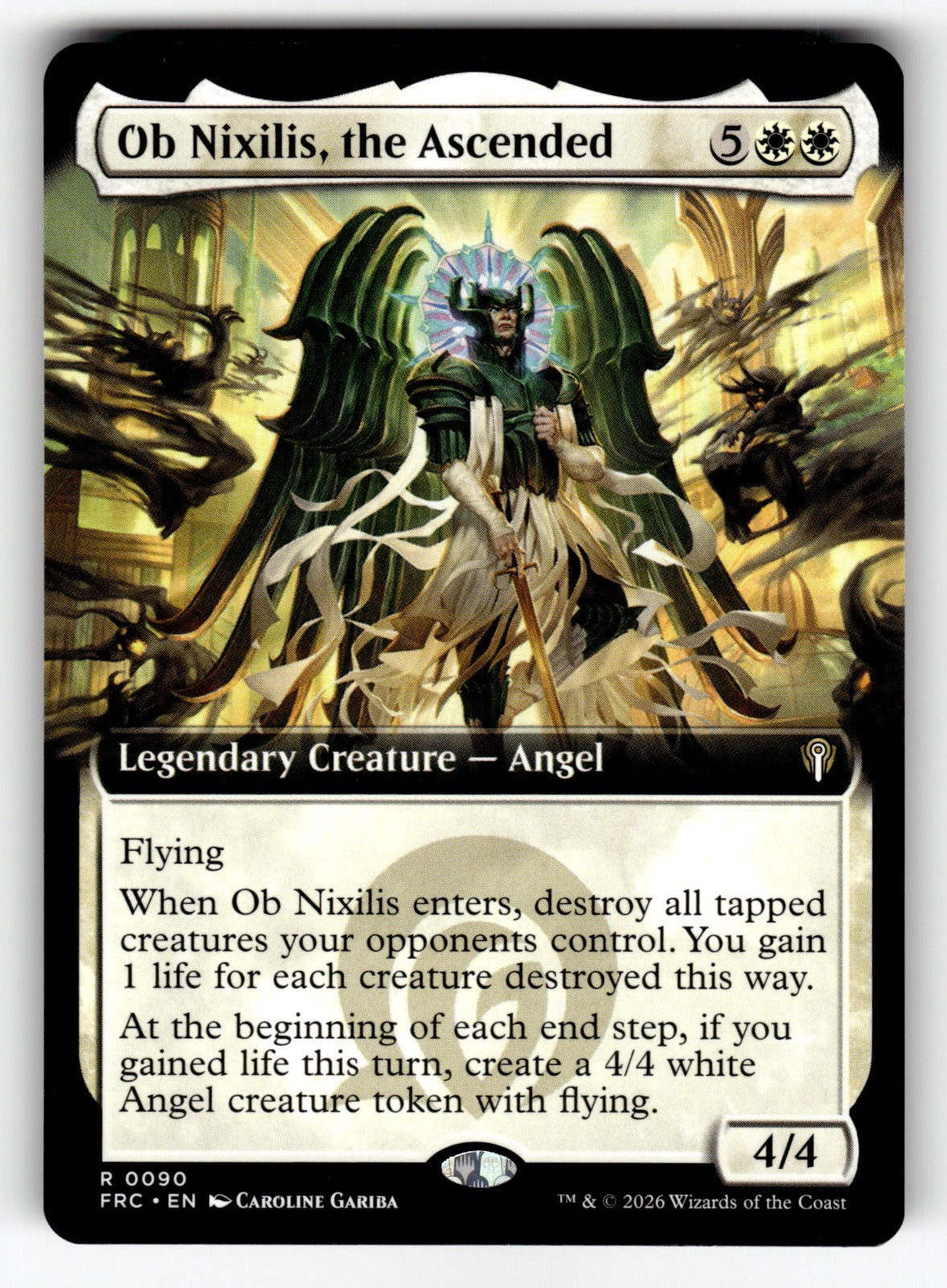 Ob Nixilis, the Ascended (Extended Art) – 90 FRC: Commander: Reality Fracture R NM