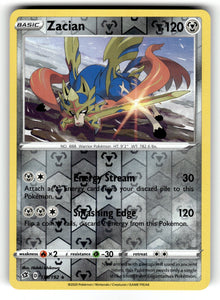 Zacian – 139/192 SWSH02: SWSH02: Rebel Clash Rare Reverse Holo NM
