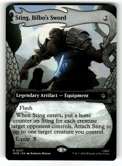 Sting Bilbos Sword Showcase – 237 HOB: The Hobbit R NM