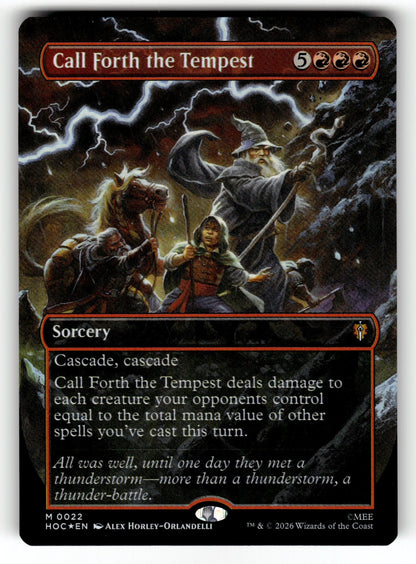 Call Forth the Tempest (Borderless) – 22 HOC: The Hobbit: Eternal-Legal M Foil LP