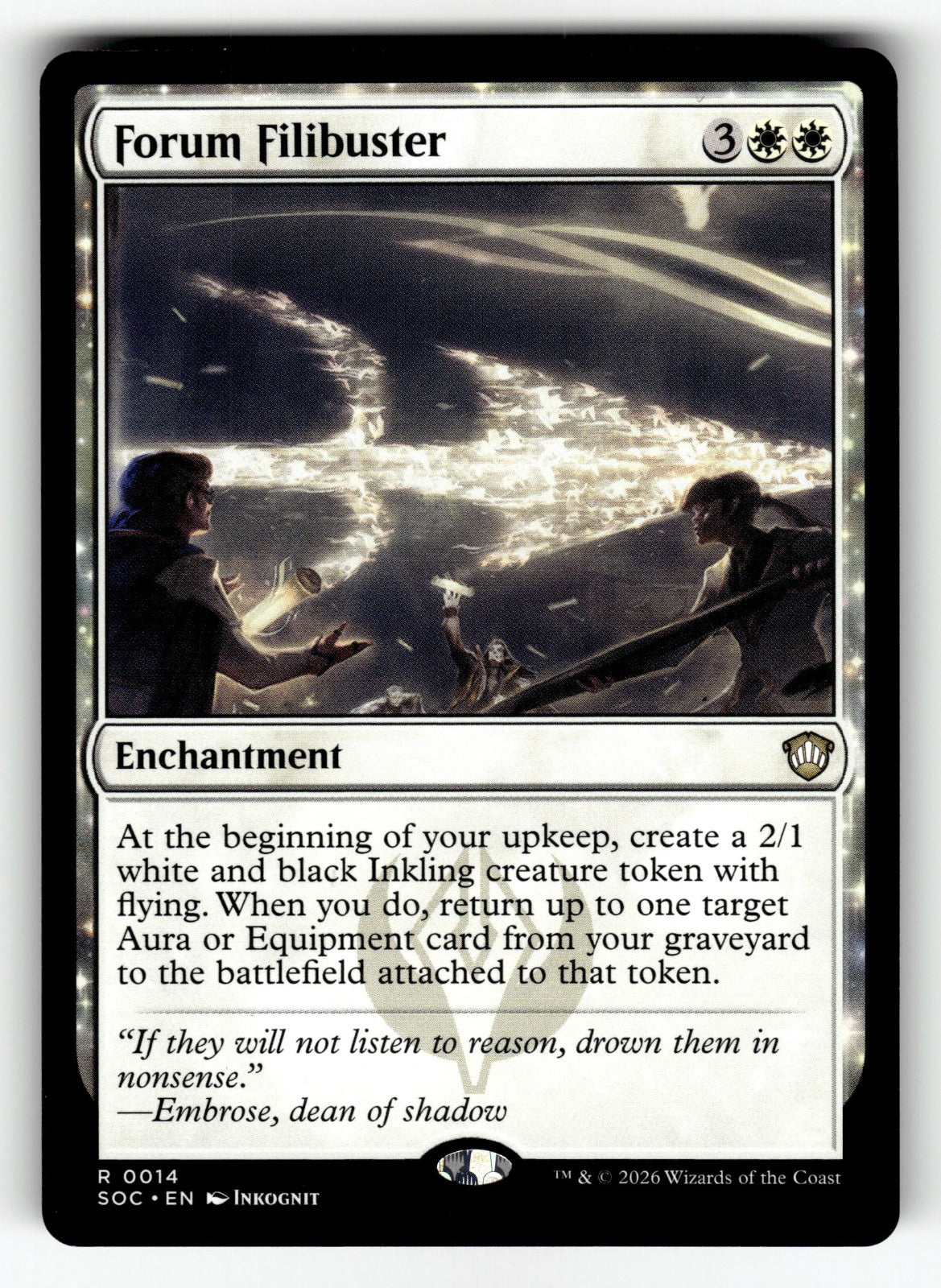 Forum Filibuster – 14 SOC: Commander: Secrets of Strixhaven R NM