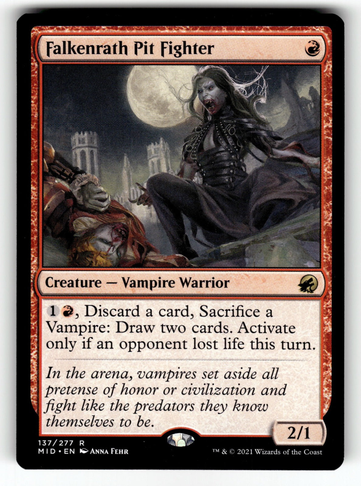 Falkenrath Pit Fighter – 137 MID: Innistrad: Midnight Hunt R NM