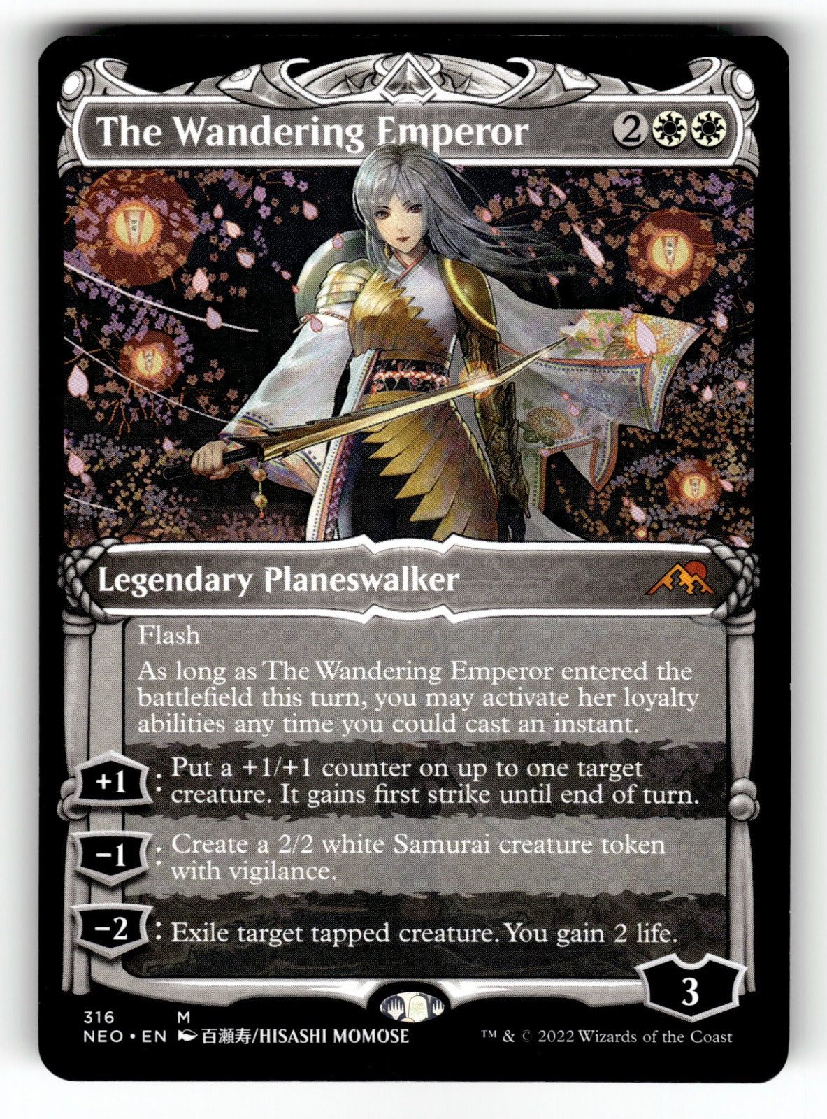 The Wandering Emperor (Showcase) – 316 NEO: Kamigawa: Neon Dynasty M NM