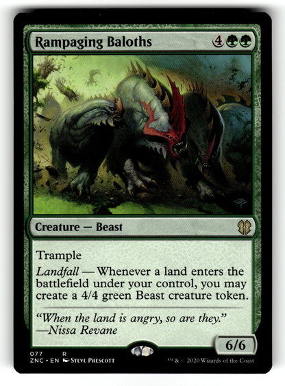Rampaging Baloths – 77 ZNC: Commander: Zendikar Rising R NM