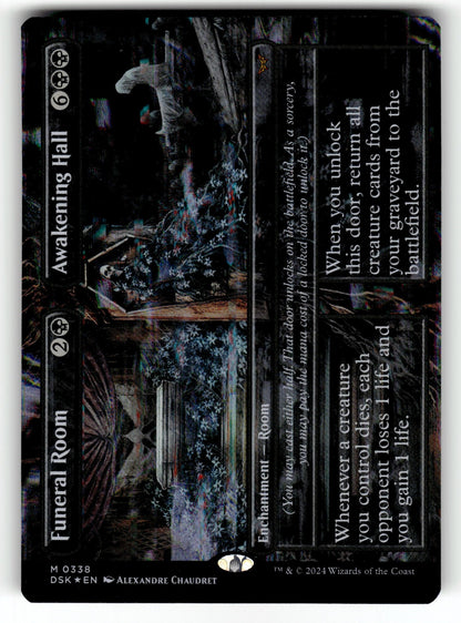 Funeral Room // Awakening Hall (Borderless) – 338 DSK: Duskmourn: House of Horror M Foil LP