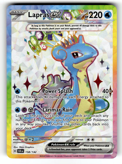 Lapras ex – 158/142 SCR: SV07: Stellar Crown Ultra Rare HoloNM