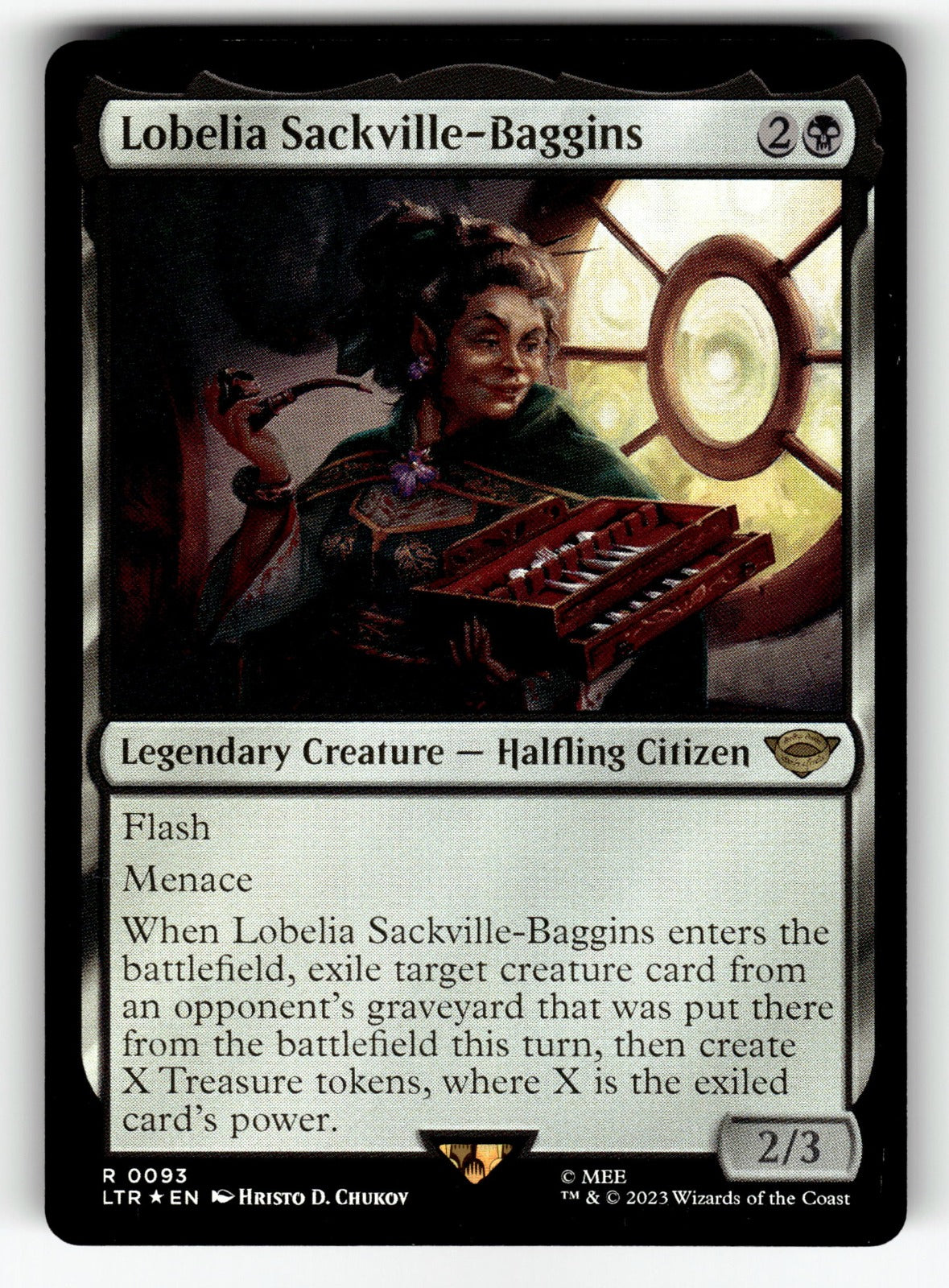 Lobelia Sackville-Baggins – 93 LTR: Universes Beyond: The Lord of the Rings: Tales of Middle-earth R Foil NM