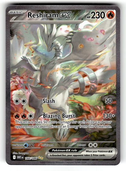 Reshiram ex – 166/086 WHT: SV: White Flare Special Illustration Rare Holo NM