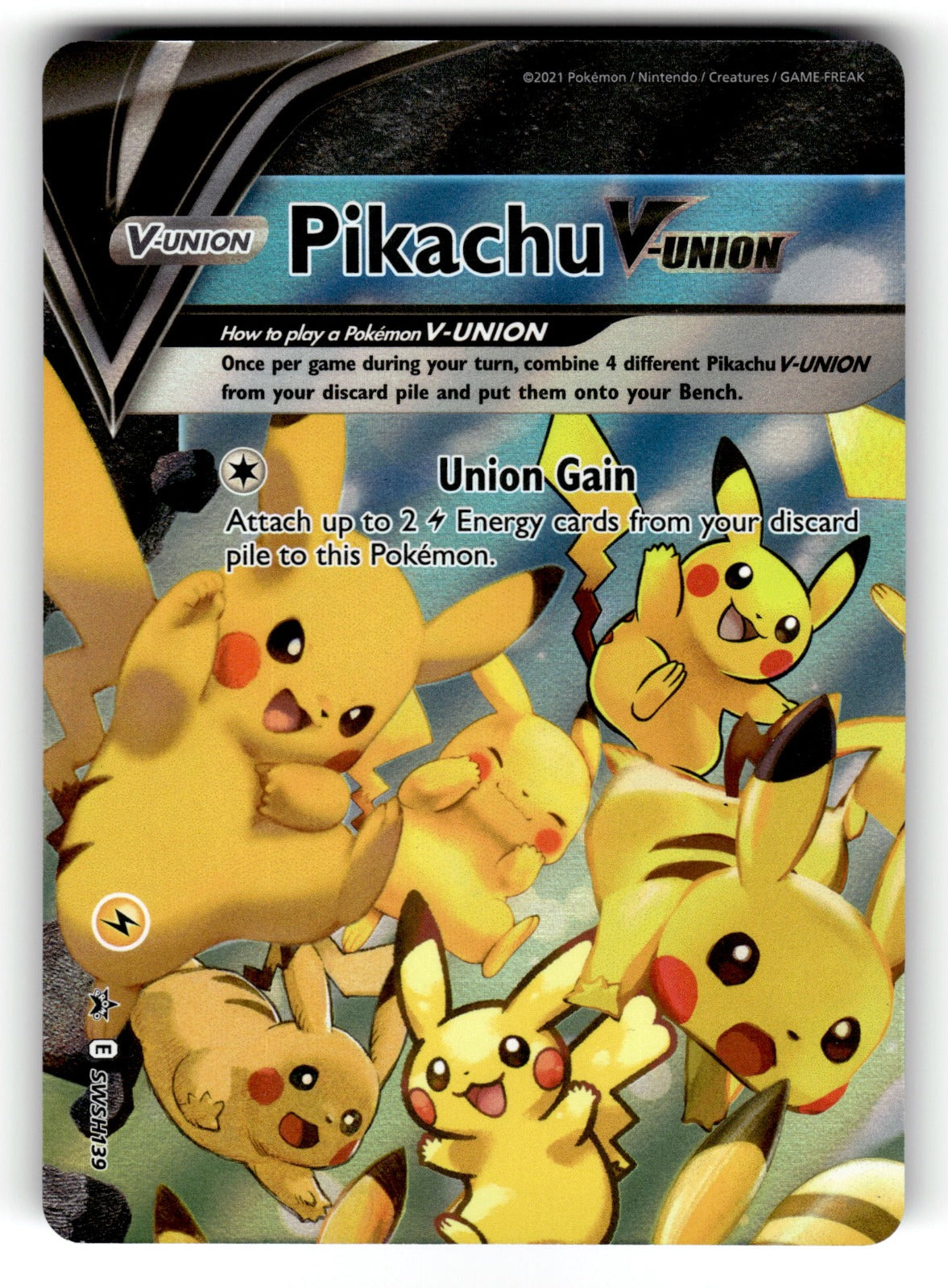 Pikachu V-Union – SWSH139 SWSD: SWSH: Sword & Shield Promo Cards Promo Holo LP