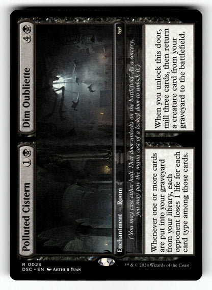 Polluted Cistern // Dim Oubliette – 23 DSC: Commander: Duskmourn: House of Horror R NM