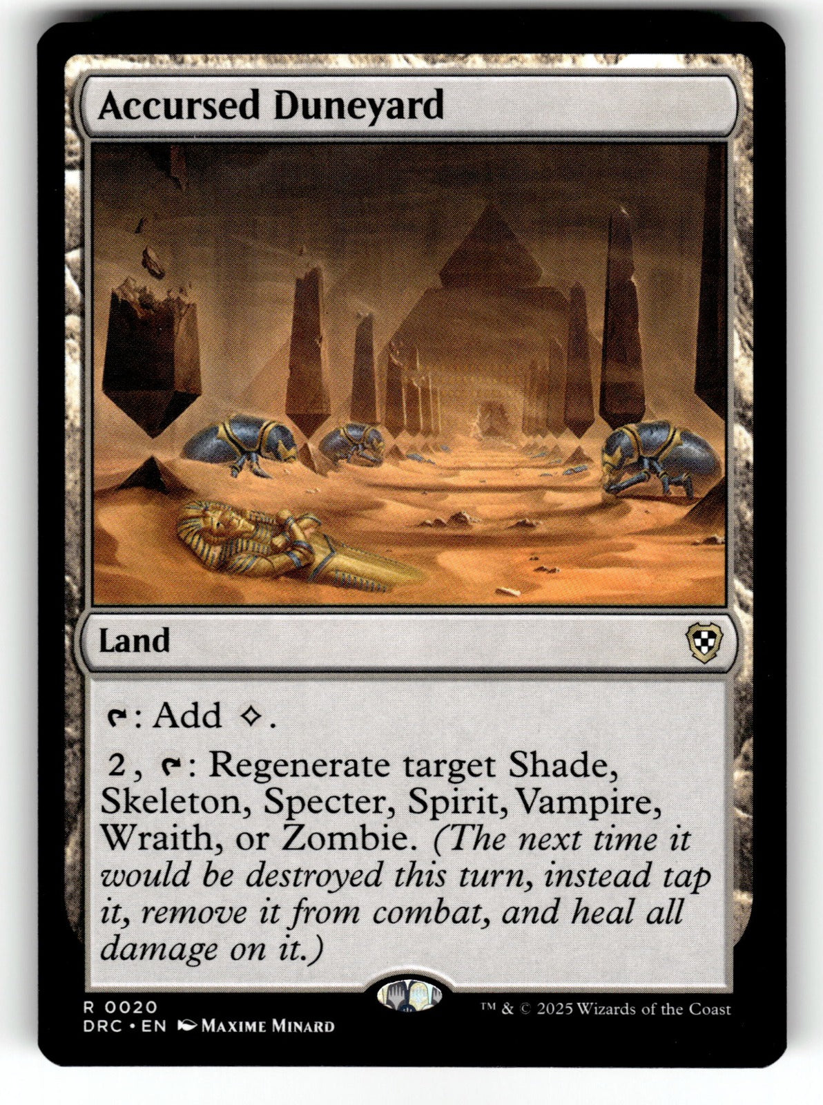 Accursed Duneyard – 20 DRC: Commander: Aetherdrift R NM