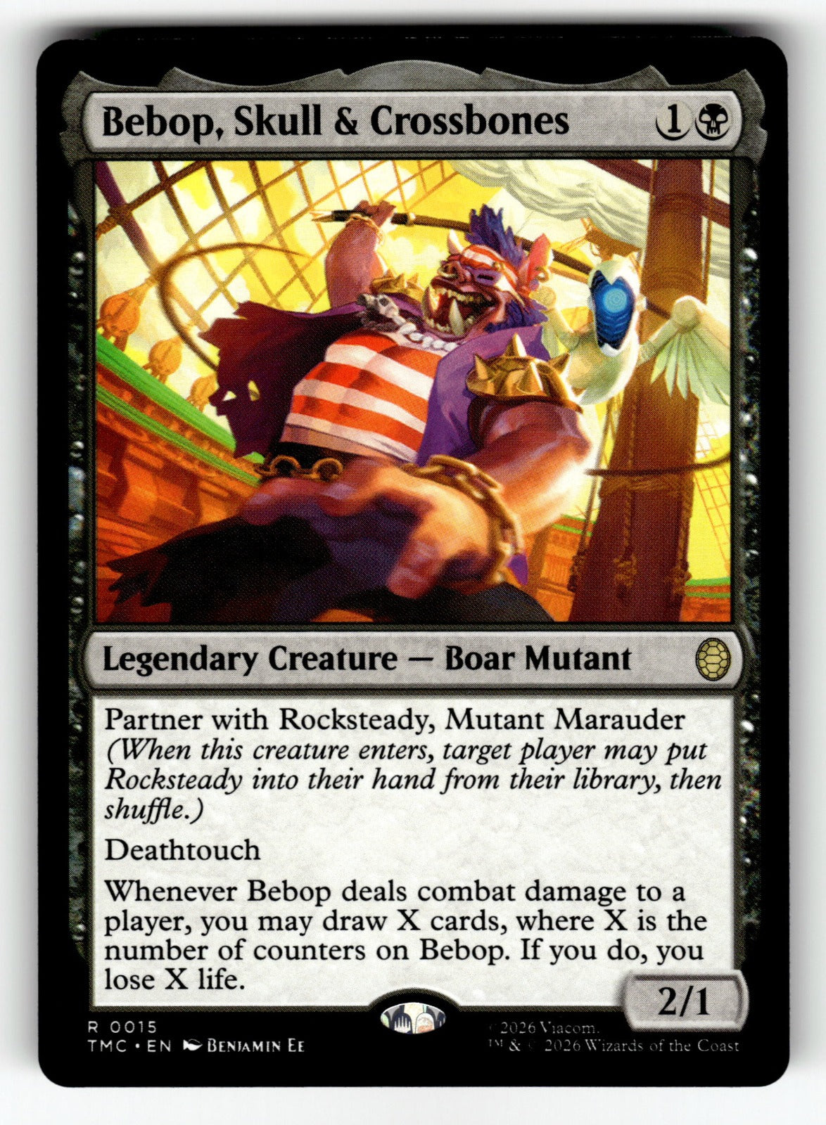 Bebop, Skull & Crossbones – 15 TMC: Commander: Teenage Mutant Ninja Turtles R NM