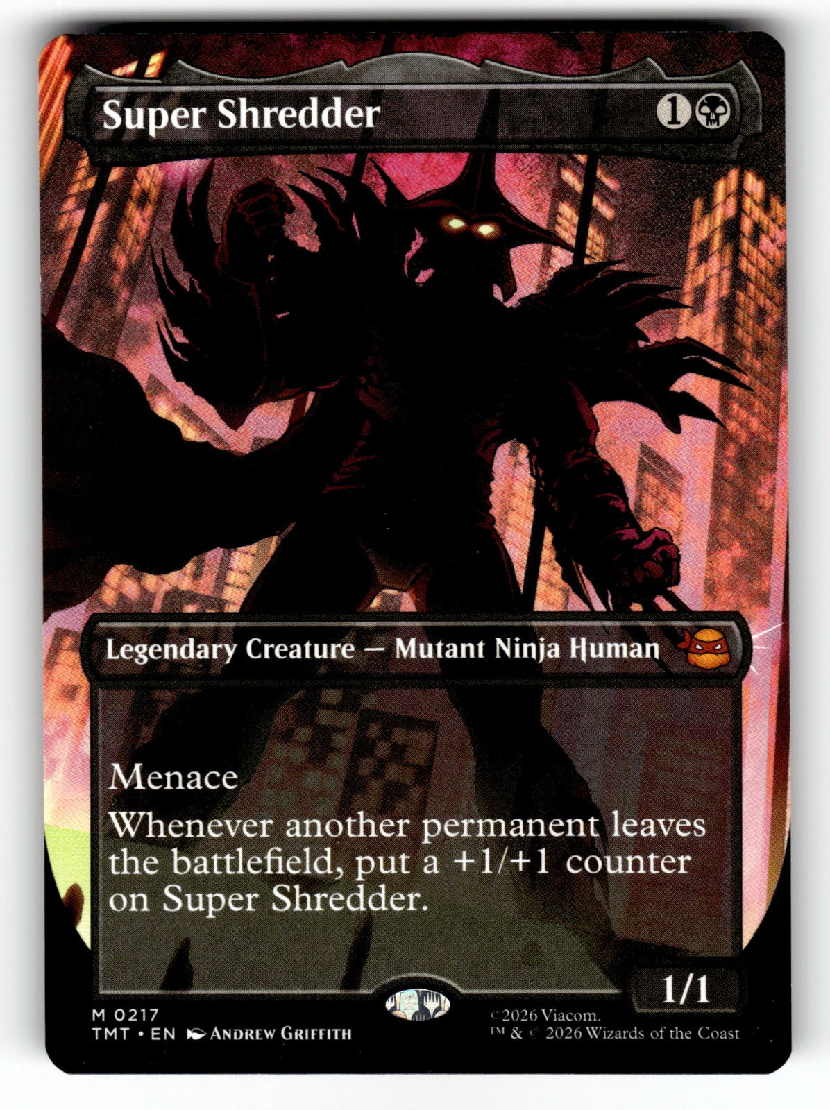 Super Shredder (Borderless) – 217 TMT: Teenage Mutant Ninja Turtles M NM
