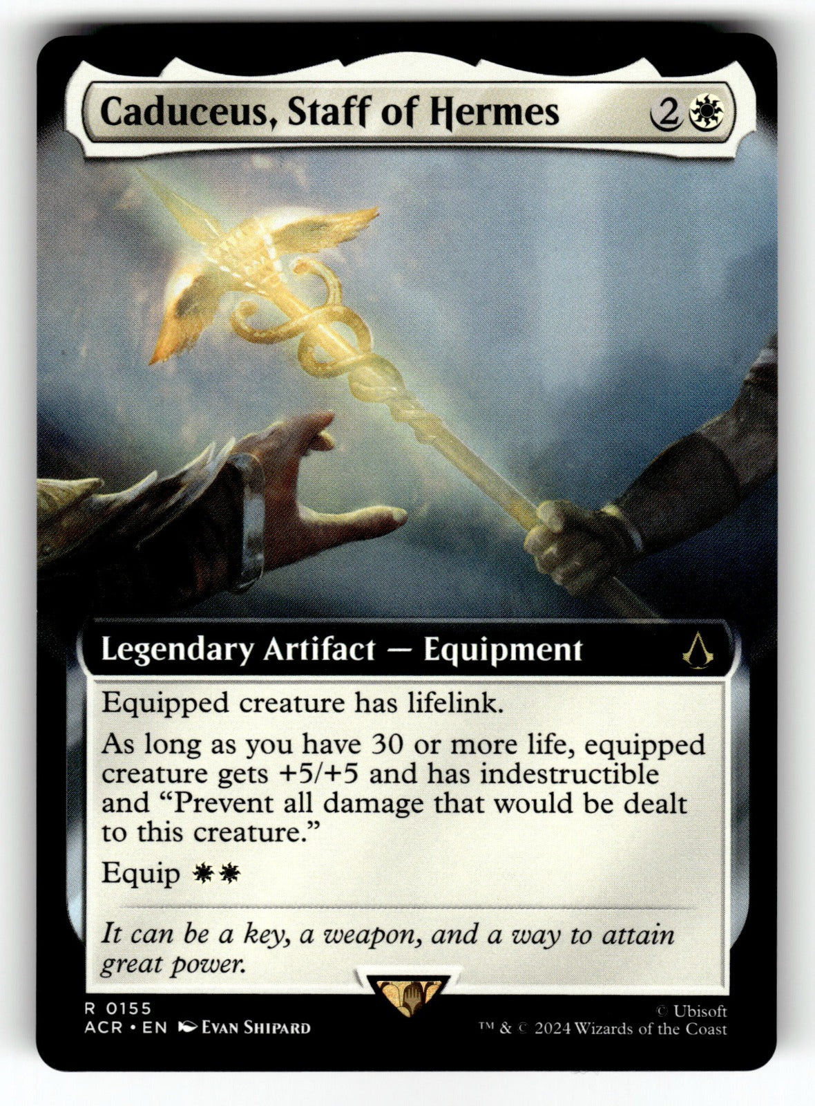 Caduceus, Staff of Hermes (Extended Art) – 155 ACR: Universes Beyond: Assassin's Creed R NM