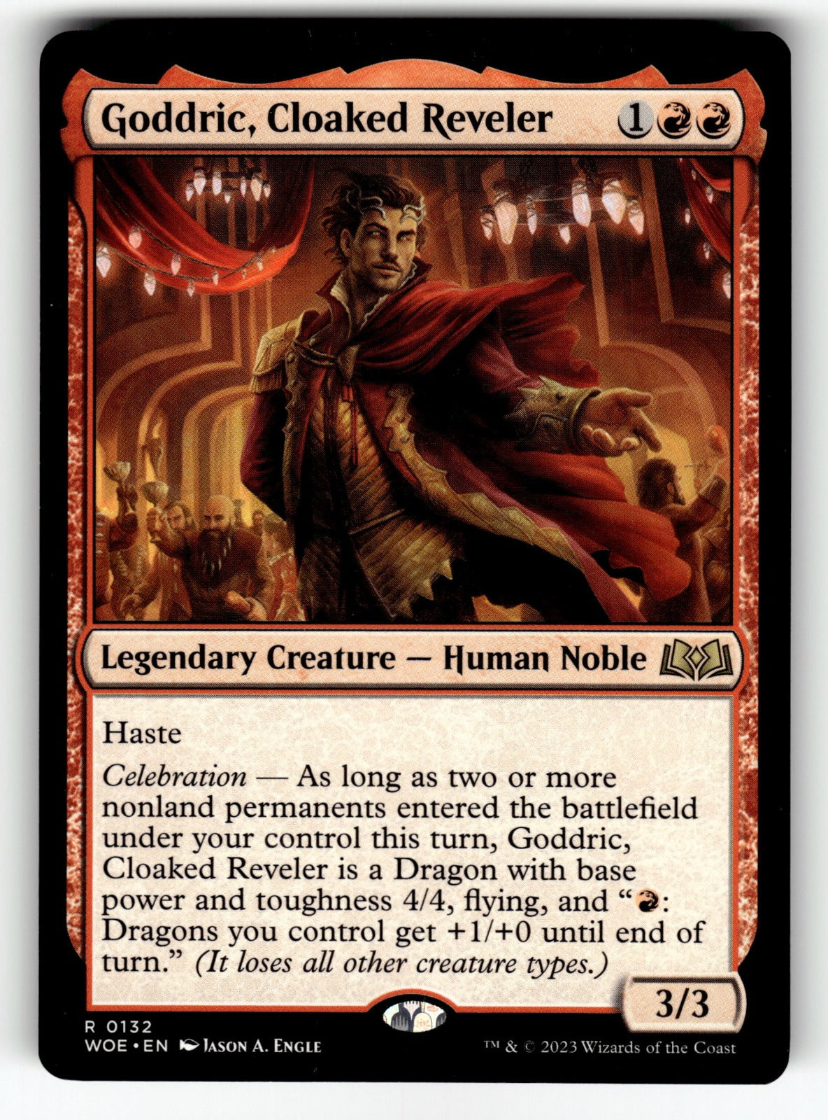 Goddric, Cloaked Reveler – 132 WOE: Wilds of Eldraine R NM