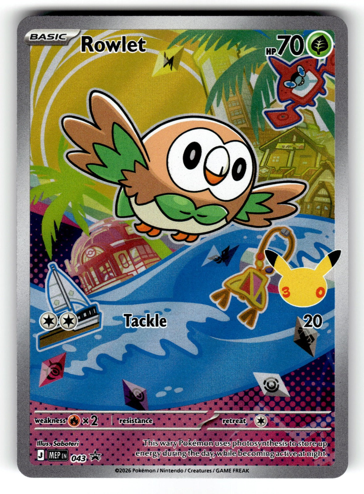 Rowlet – 043 MEP: ME: Mega Evolution Promo Promo HoloNM
