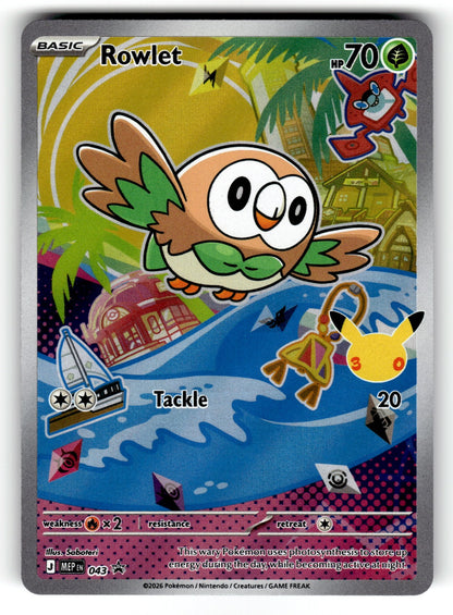 Rowlet – 043 MEP: ME: Mega Evolution Promo Promo HoloNM