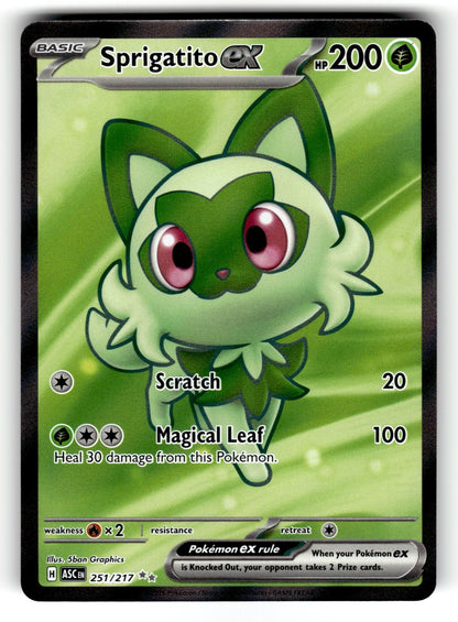 Sprigatito ex – 251/217 ASC: ME: Ascended Heroes Ultra Rare Holo NM