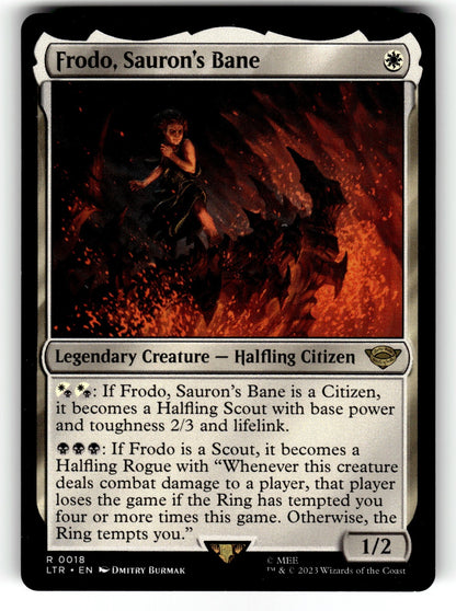 Frodo, Sauron's Bane – 18 LTR: Universes Beyond: The Lord of the Rings: Tales of Middle-earth R NM