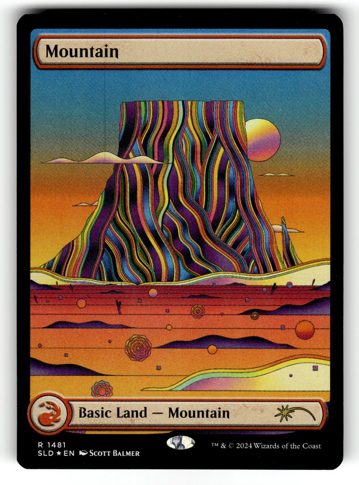 Mountain (Rainbow Foil) – 1481 SLD: Secret Lair Drop Series R Foil NM