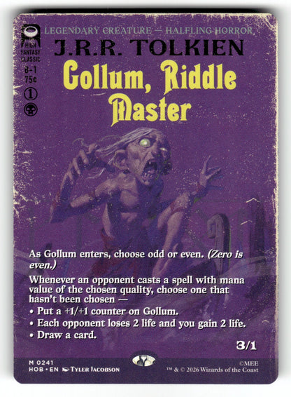 Gollum, Riddle Master (Borderless) – 241 HOB: The Hobbit M NM